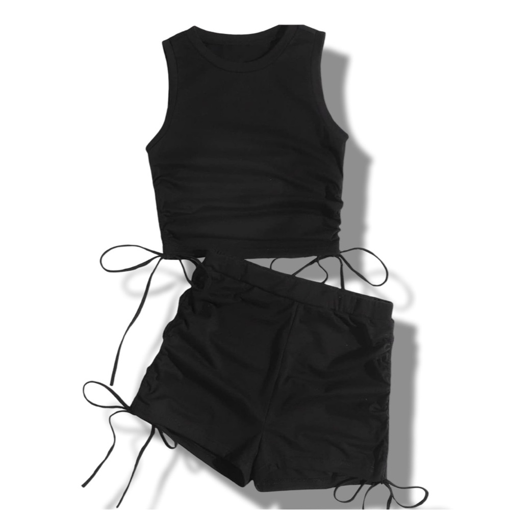 Women's Drawstring Ruched Set - Picture 2 of 5